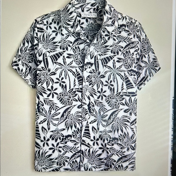 J. Crew Other - J. Crew Crewcuts Short Sleeve Shirt in Ivory Navy Floral Mix, 8